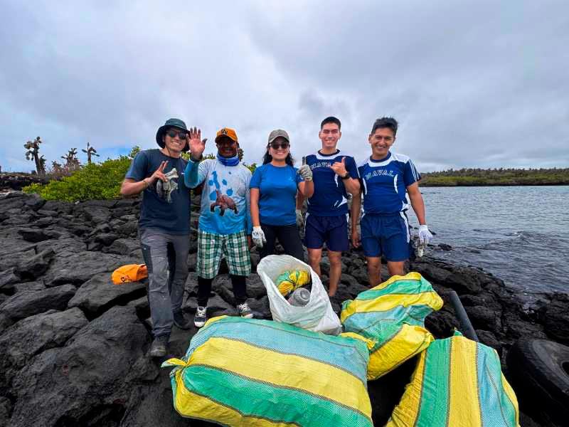 Galaxy Expedition collaborating with environmental organizations for conservation in the Galápagos Islands.